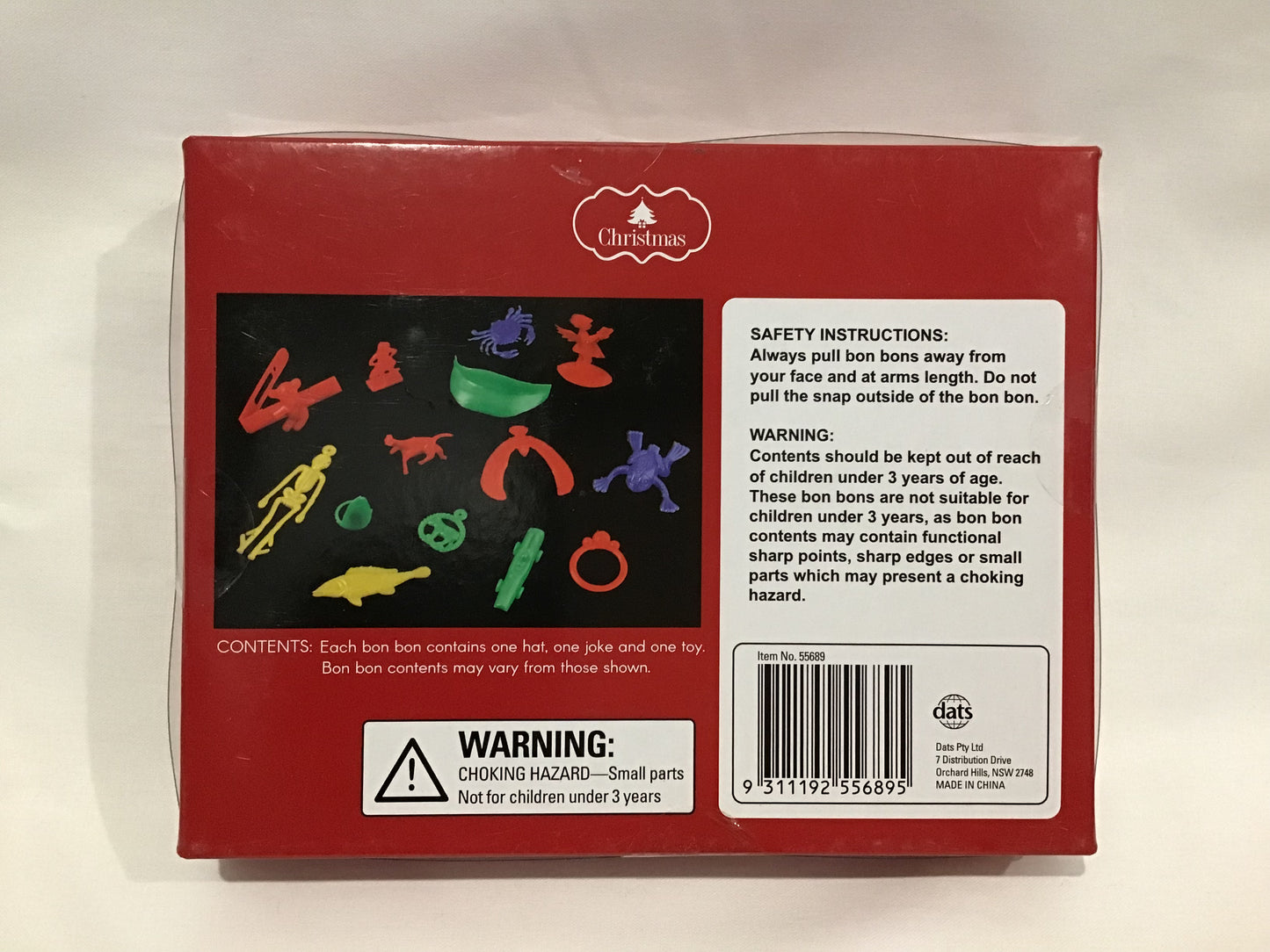 Christmas Bon Bon - Design #2 - 6 pk - 14cm x 3cm diameter