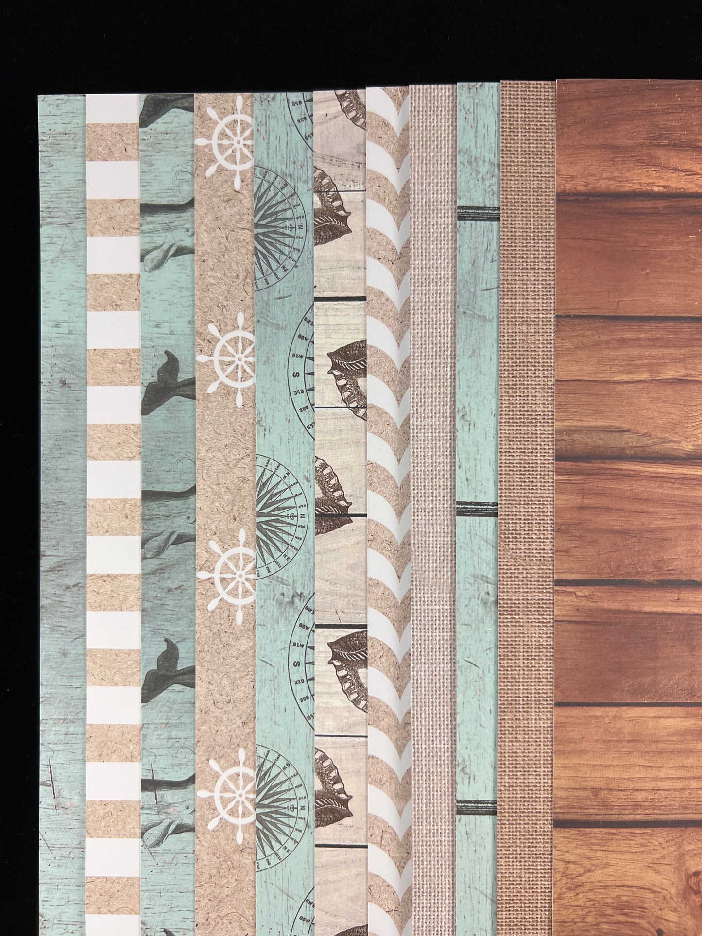 Sea Blue Paper Set pack - 12x Double sided sheets - 30.5x30.5cm
