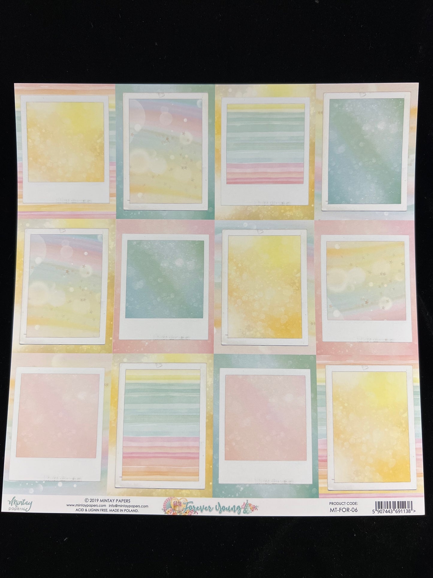 Forever Young - 1x Double sided sheet - 30.5x30.5cm