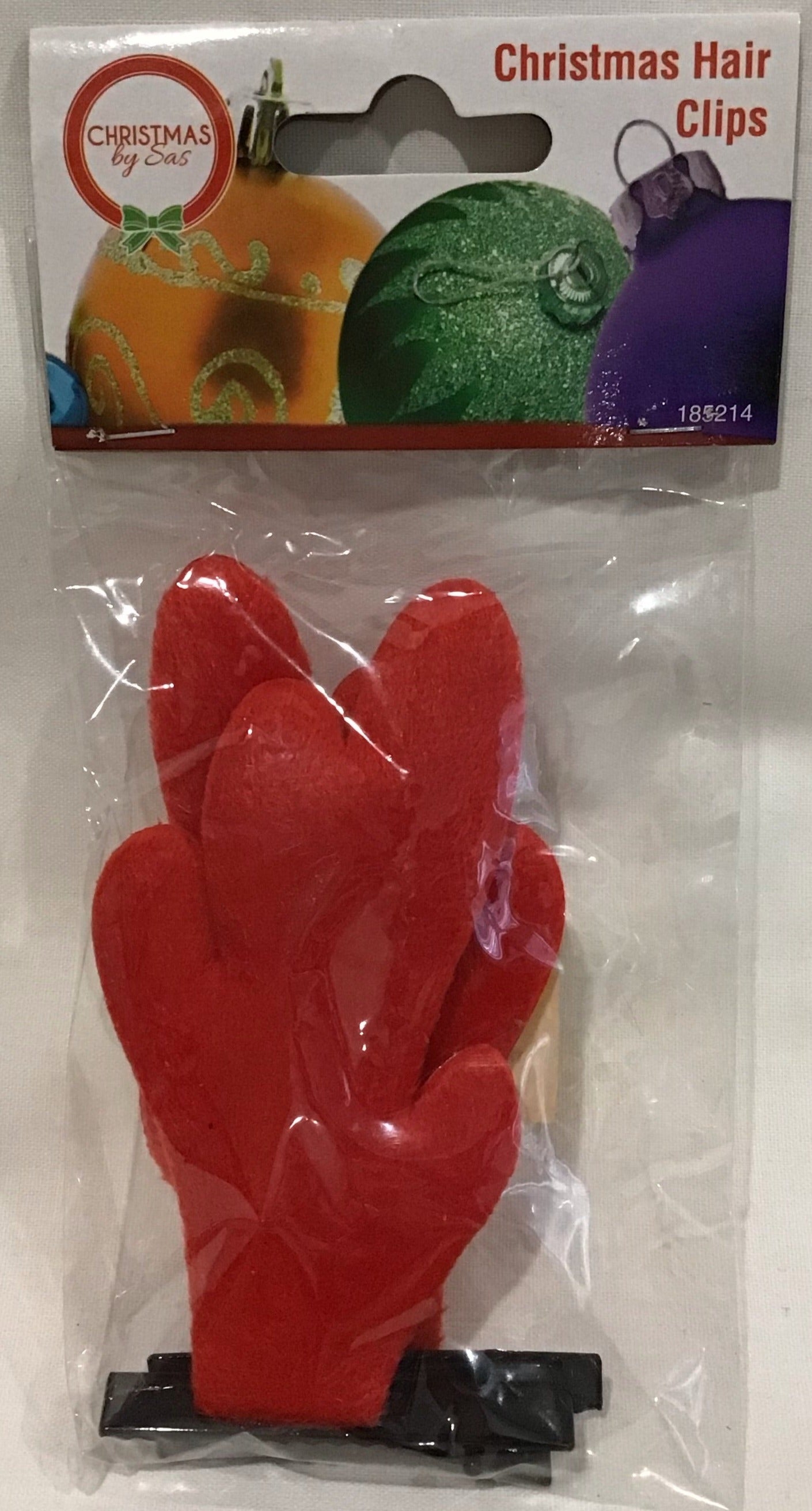 Christmas Hair Clips - Reindeer Antlers - 2 pk