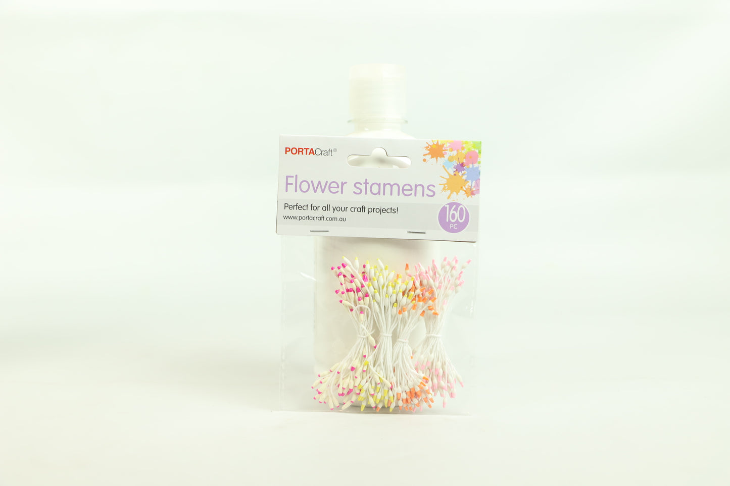 Porta Craft Flower Stamens White/Cream Tipped #3 - 160 pc