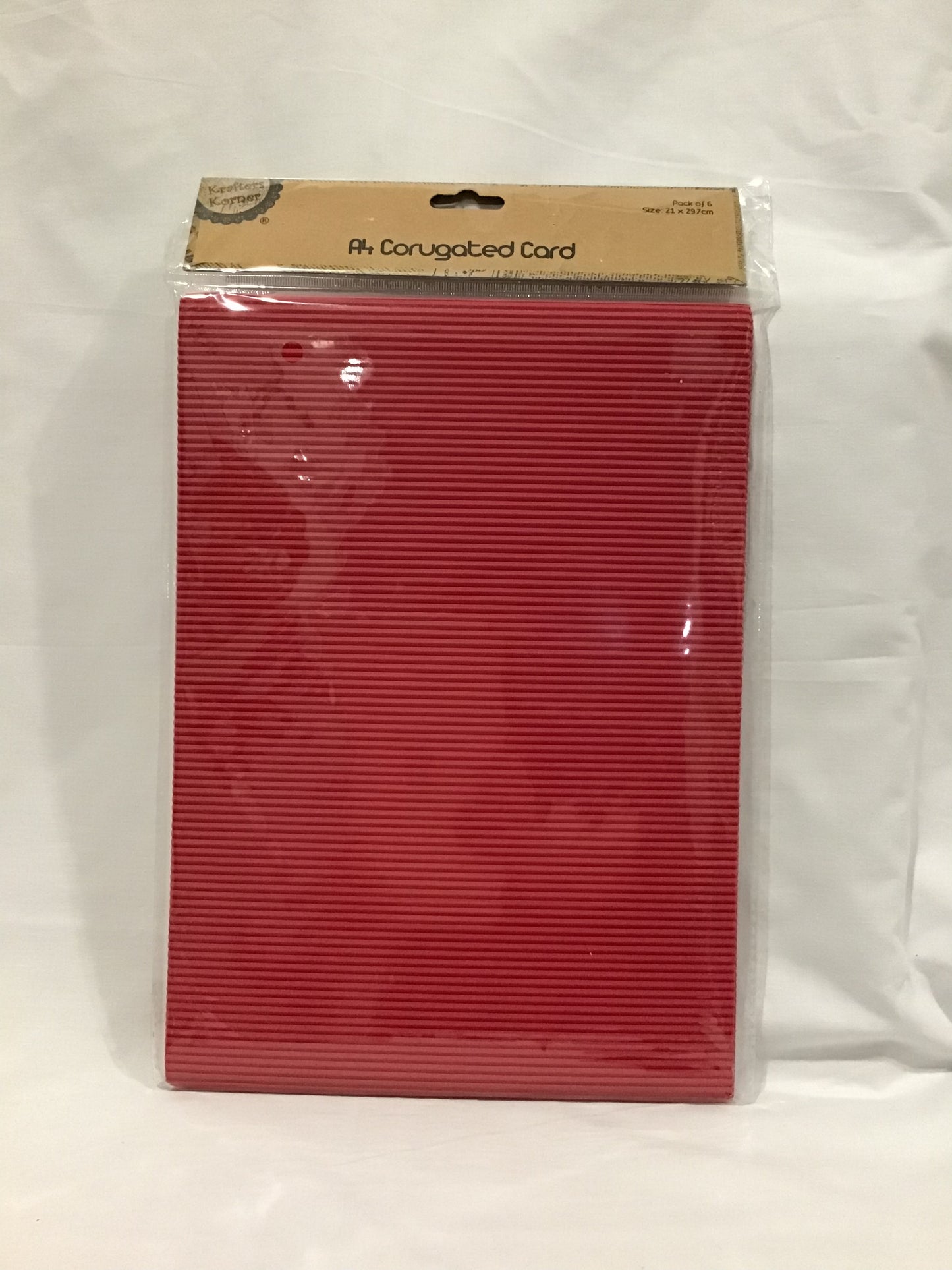 Corrugated A4 card - Hot Pink - Pack of 6