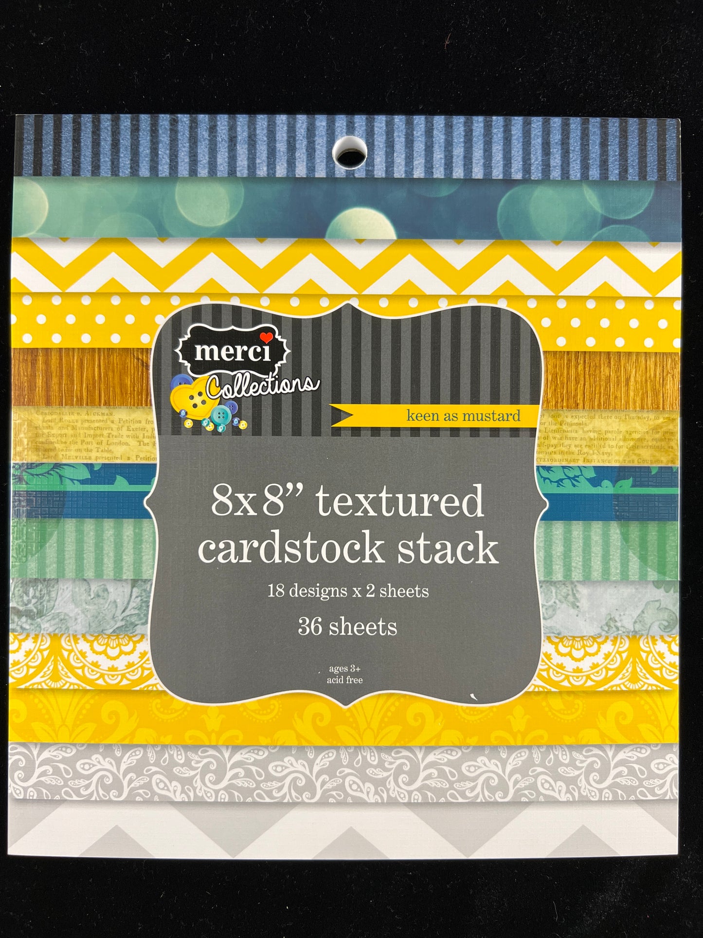 Merci Collection 8x8" Textured Cardstock Stack