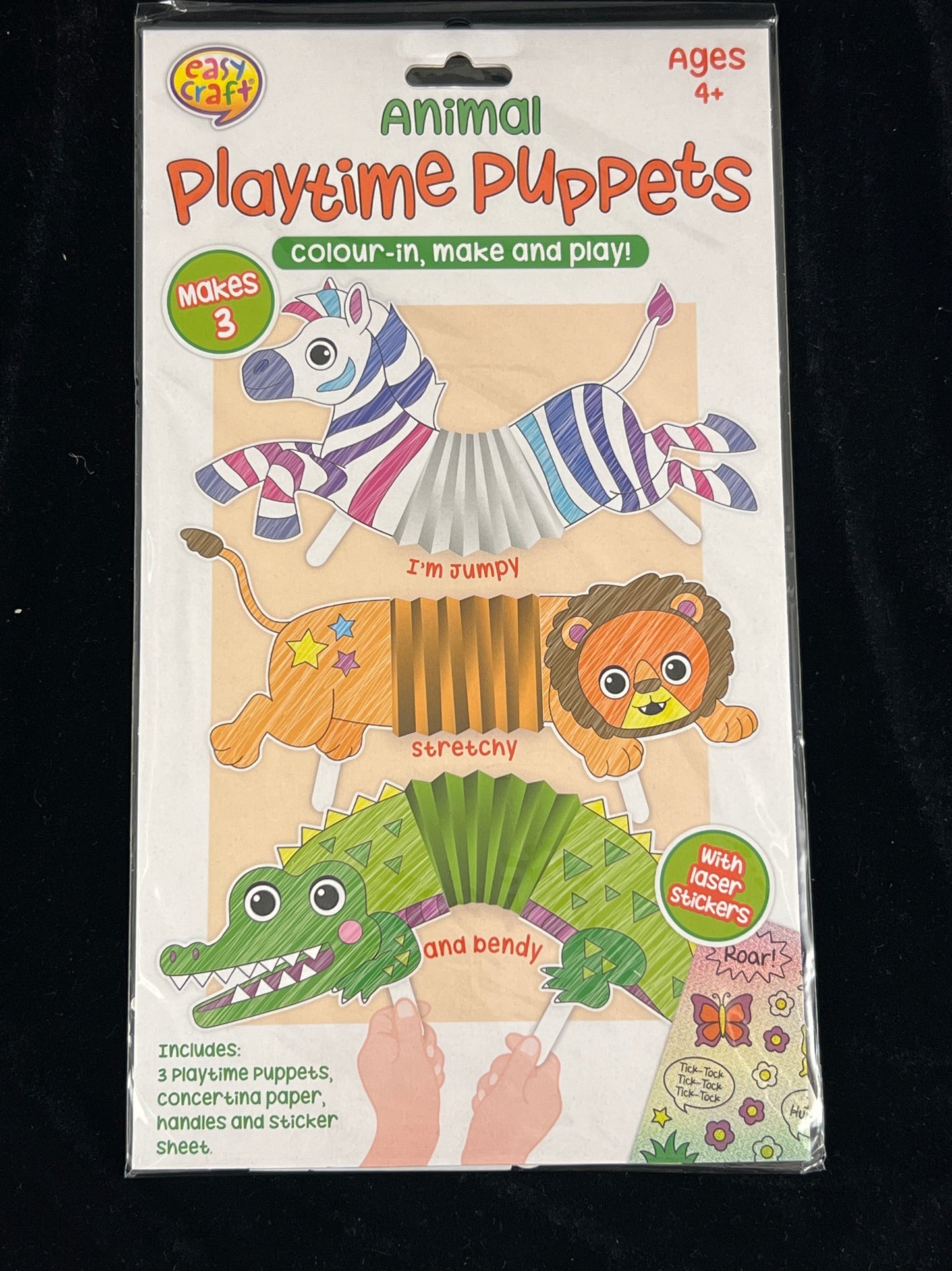Playtime Puppets - Animal Theme - Kit Makes 3