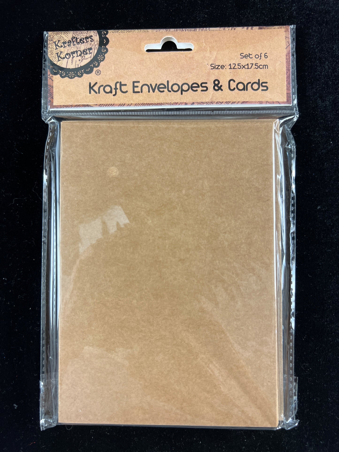 Kraft Cards & Envelope 17.5 x 12.5cm - 6 sets