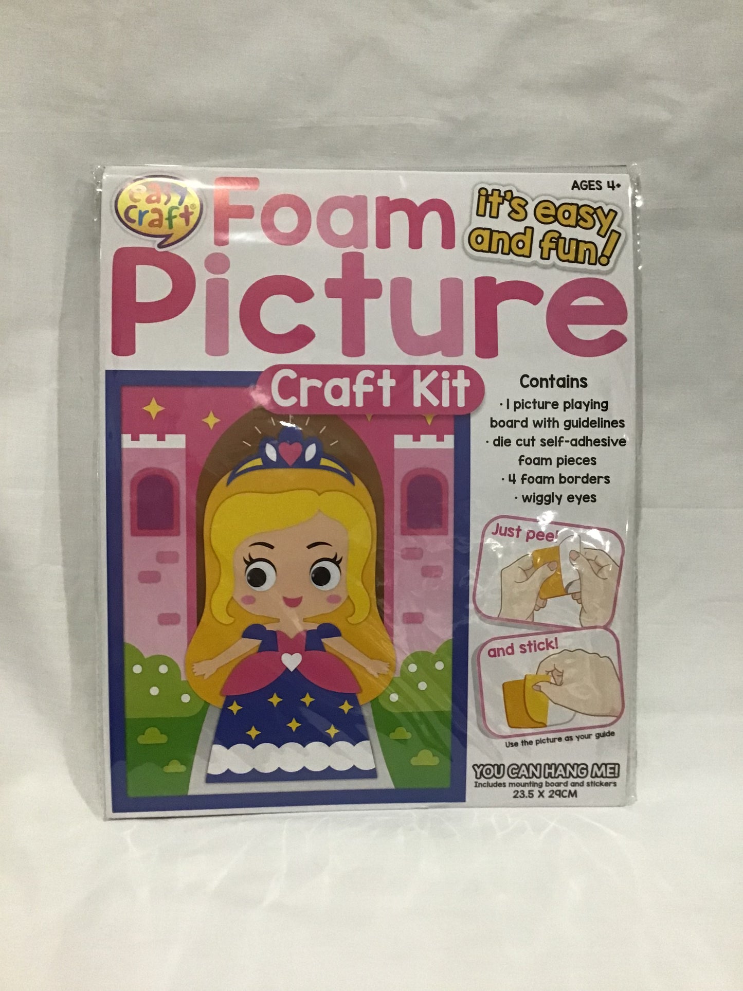 Easy Craft Foam Picture Craft Kit - Princess - Peel and Stick