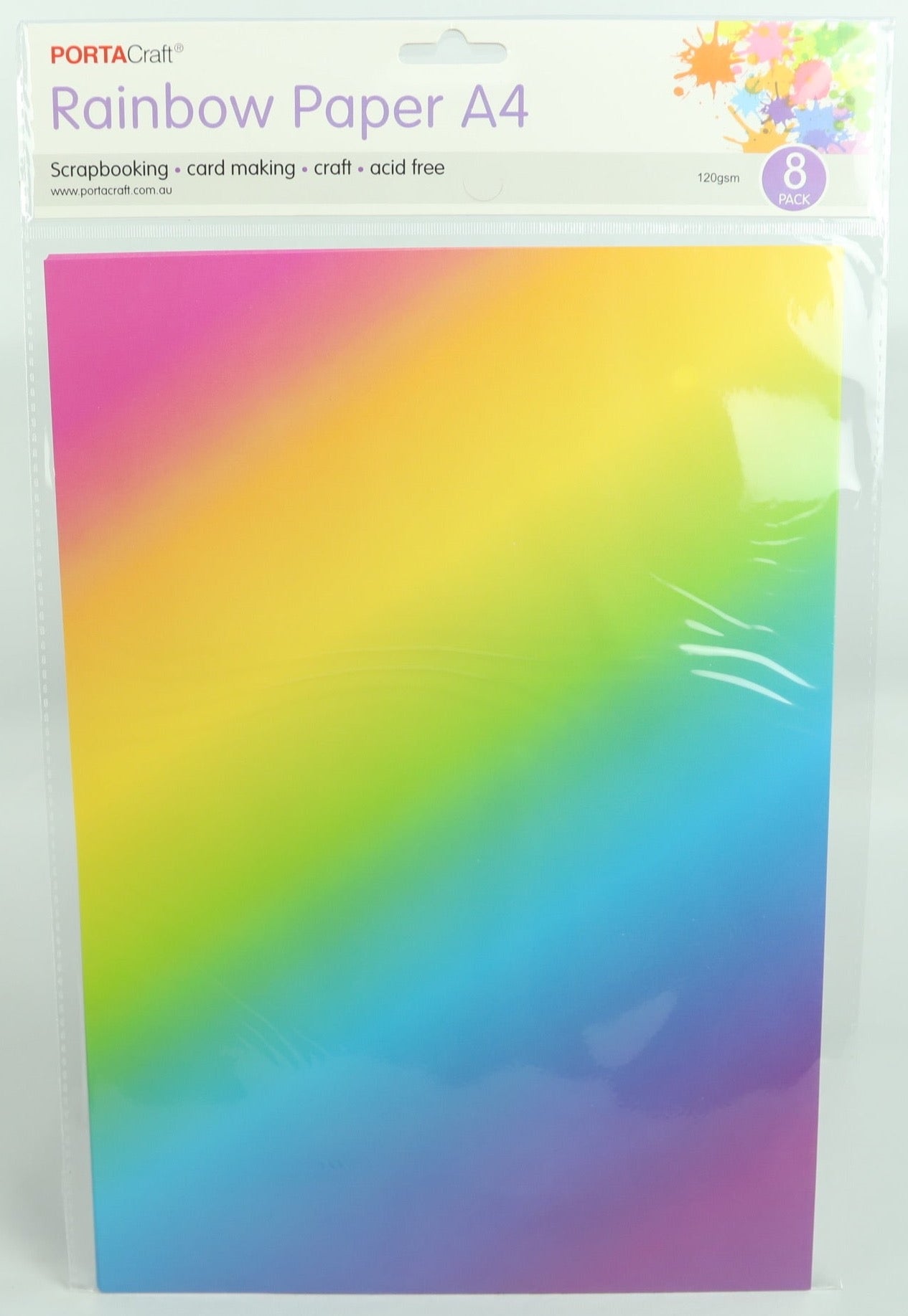 Rainbow Paper A4 - 8 Pack 120gsm