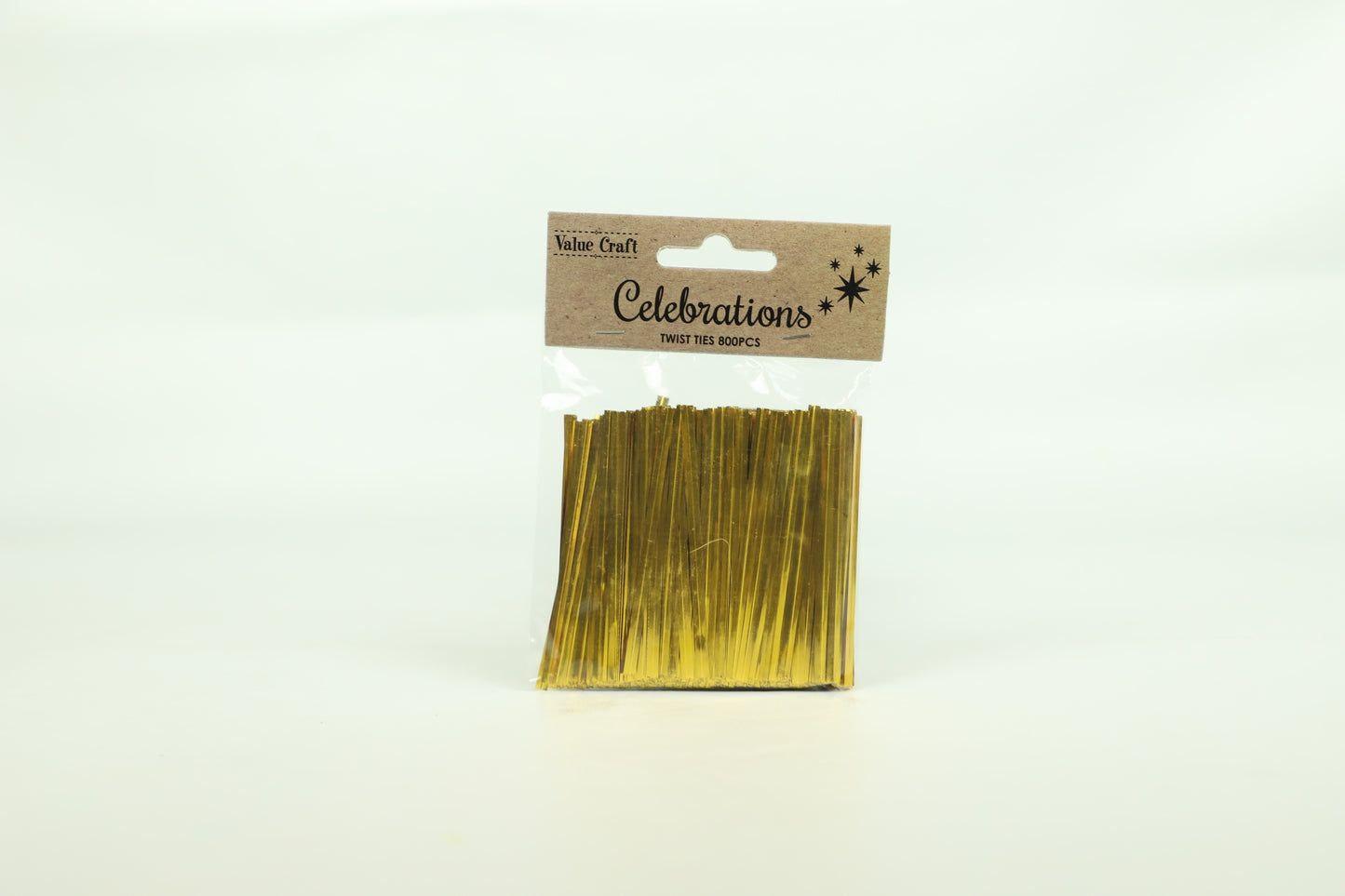 Celebrations Christmas Gold Twist Ties 800pc