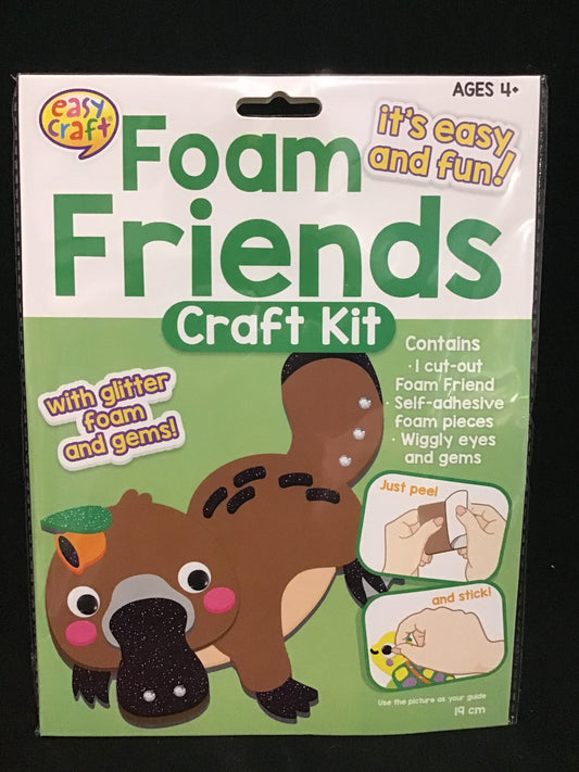 Foam Friends Craft Kit - Just Peel and Stick - Platypus - Makes 1