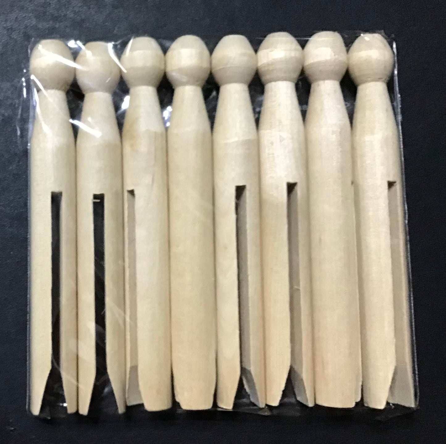 Wooden Dolly Pegs - Natural - 8 pk