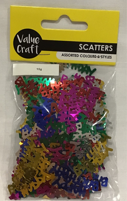 Happy Birthday Scatters - Assorted Colours - 15g