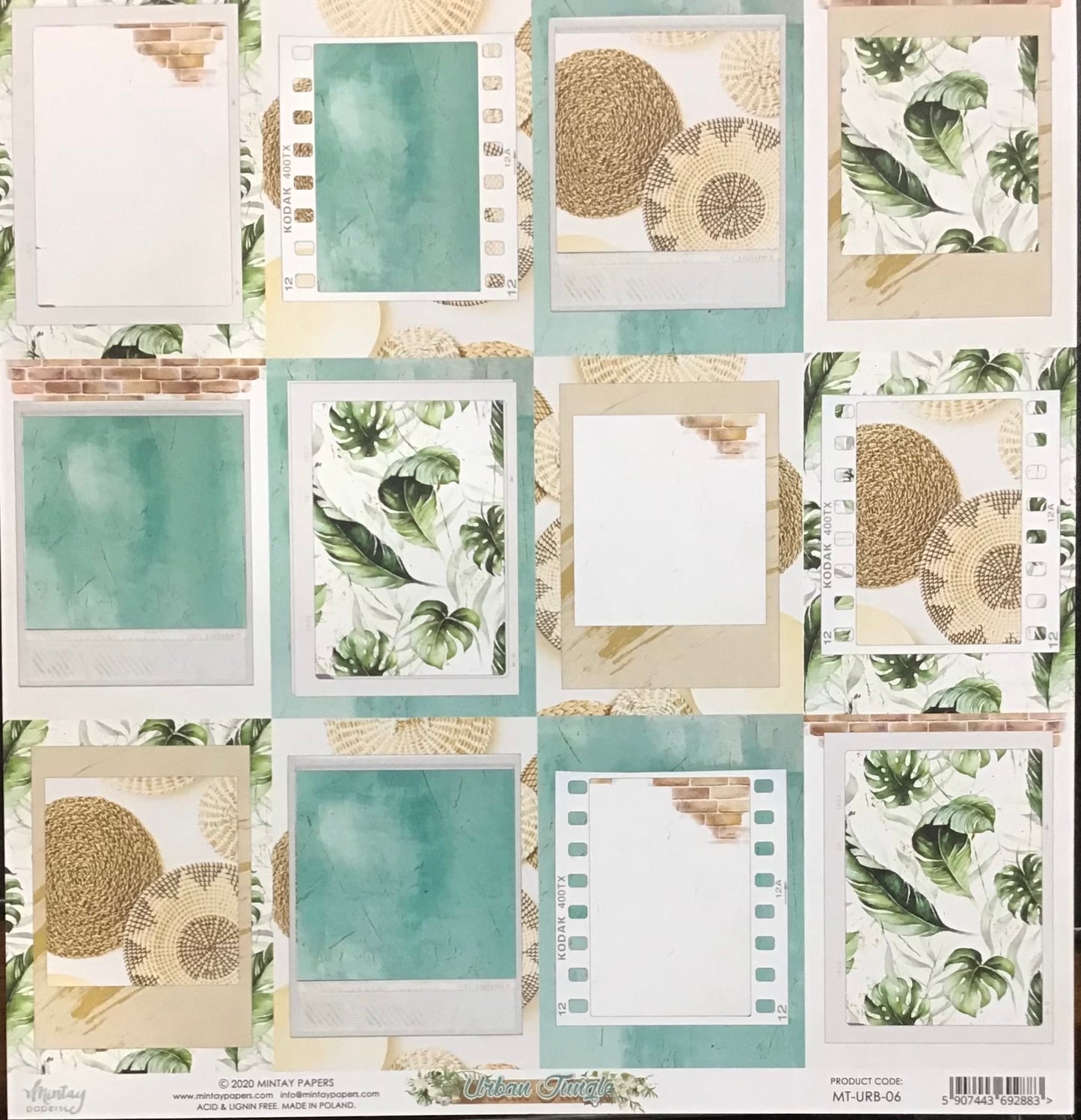 Mintay - Urban Jungle- 1x Double sided sheet - 30.5x30.5cm