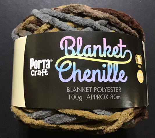 Blanket Chenille - Blanket Polyester Wool 80m - 100g - Multi Leatherbound