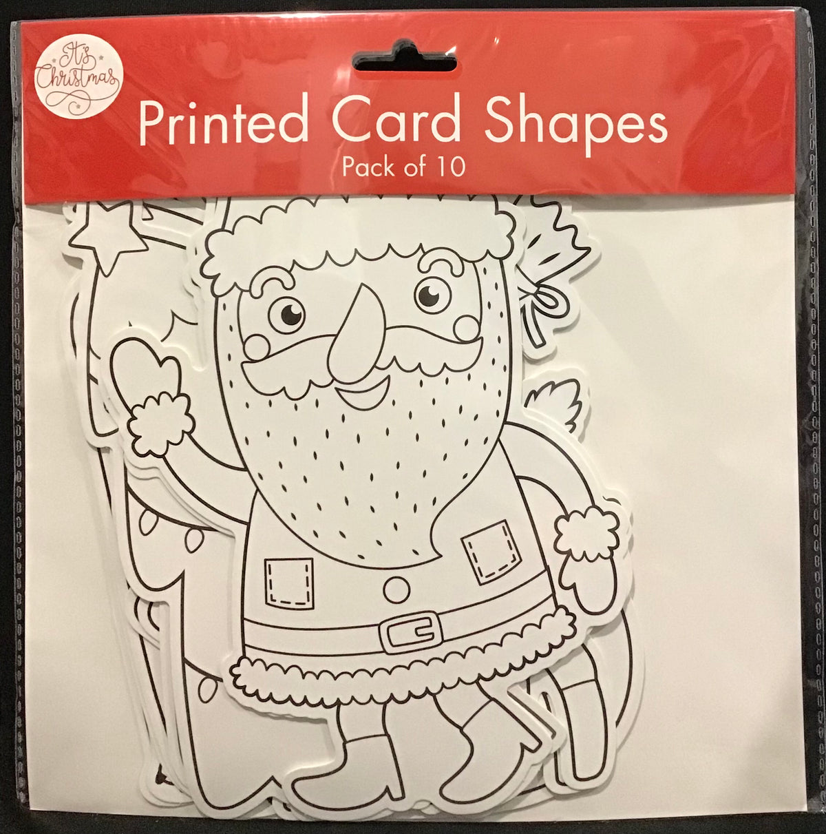 Christmas Printed Card Shapes #3- 10 pk