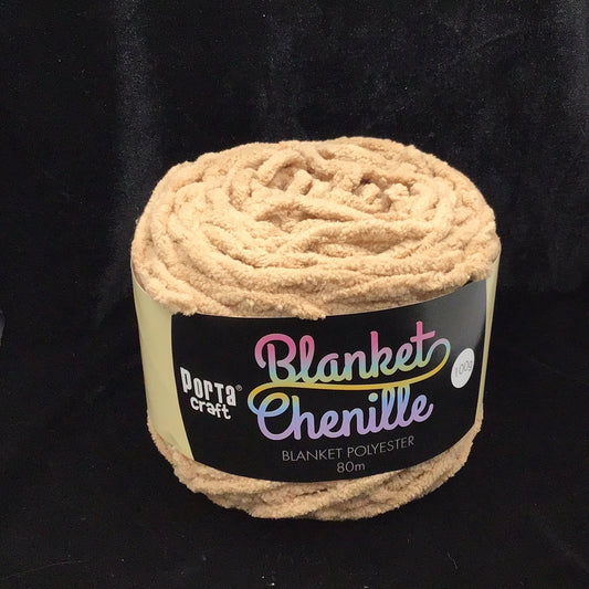 Blanket Chenille - Blanket Polyester Wool 80m - 100g - Solid Latte