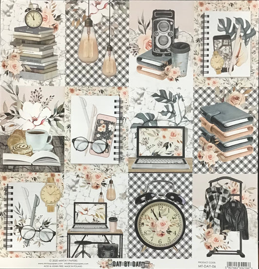 Mintay - Day by Day - 1x Double sided sheet - 30.5x30.5cm