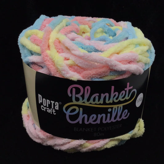 Blanket Chenille - Blanket Polyester Wool 80m - 100g - Multi Rainbow Paddle Pop