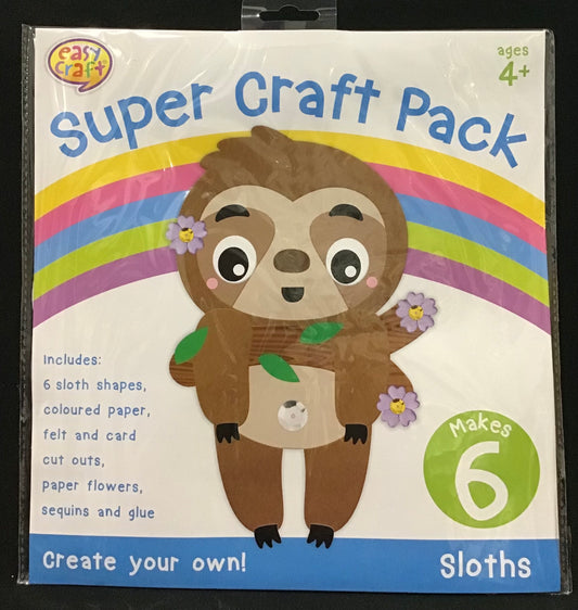 Super Craft Pack - Sloths - Makes 6