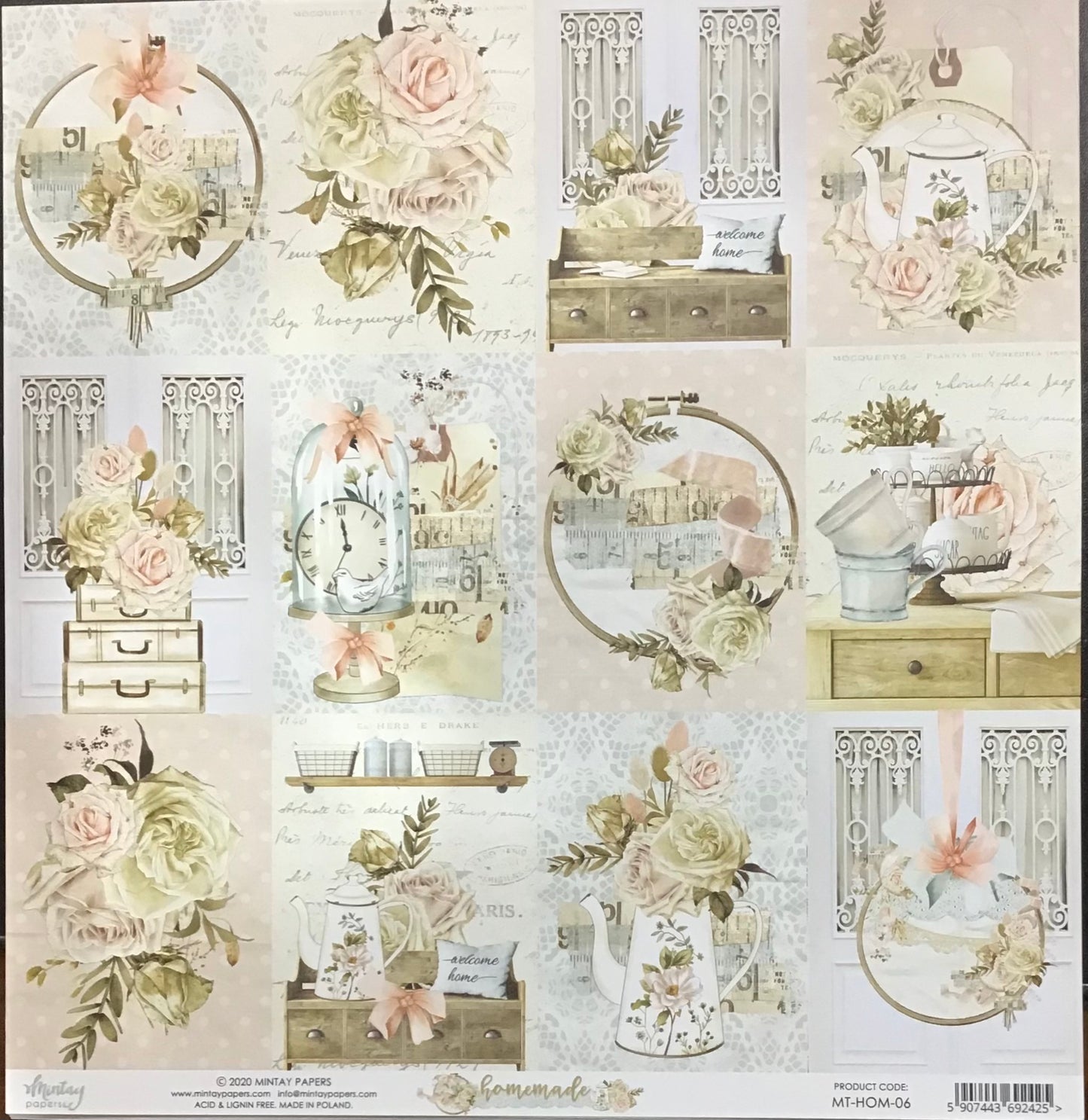Mintay - Homemade - 1x Double sided sheet - 30.5x30.5cm