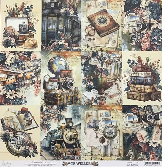 Mintay - Traveller 1x Double sided sheet - 30.5x30.5cm