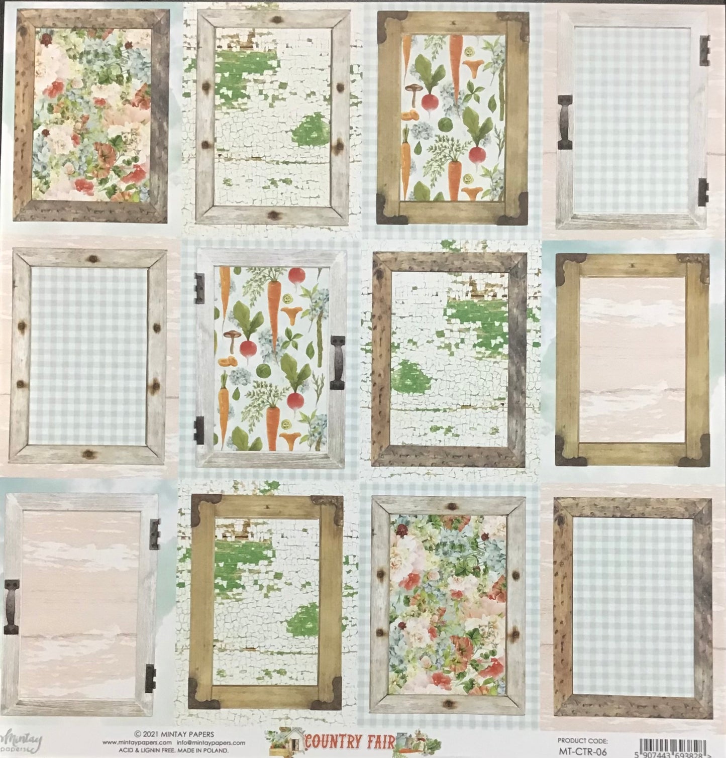 Mintay - Country Fair - 1x Double sided sheet - 30.5x30.5cm