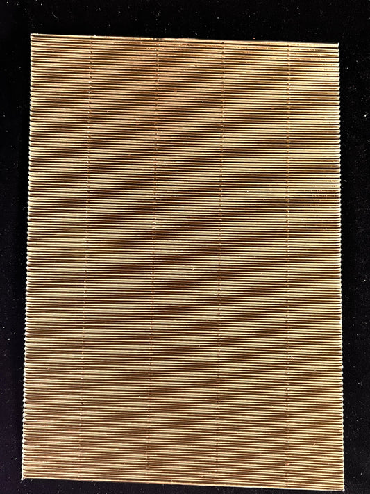 Metallic Corrugated A4 Card - Gold - 1 sheet