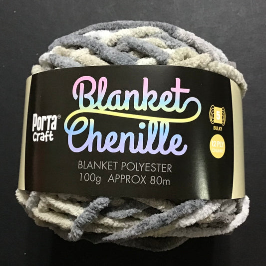 Blanket Chenille - Blanket Polyester Wool 80m - 100g - Multi Granite