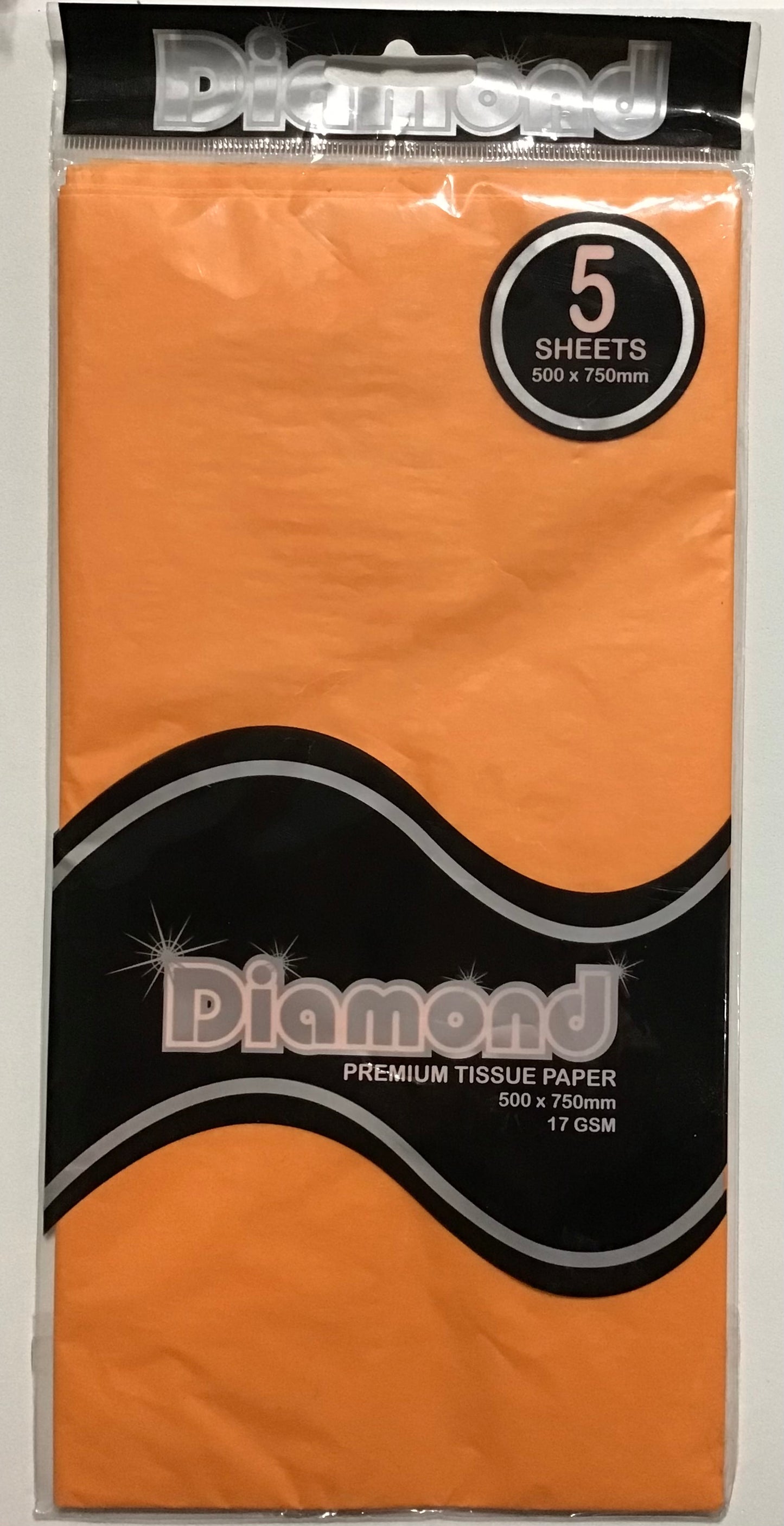 Premium Tissue Paper - Peach - 5 Pack - 750mm x 500mm