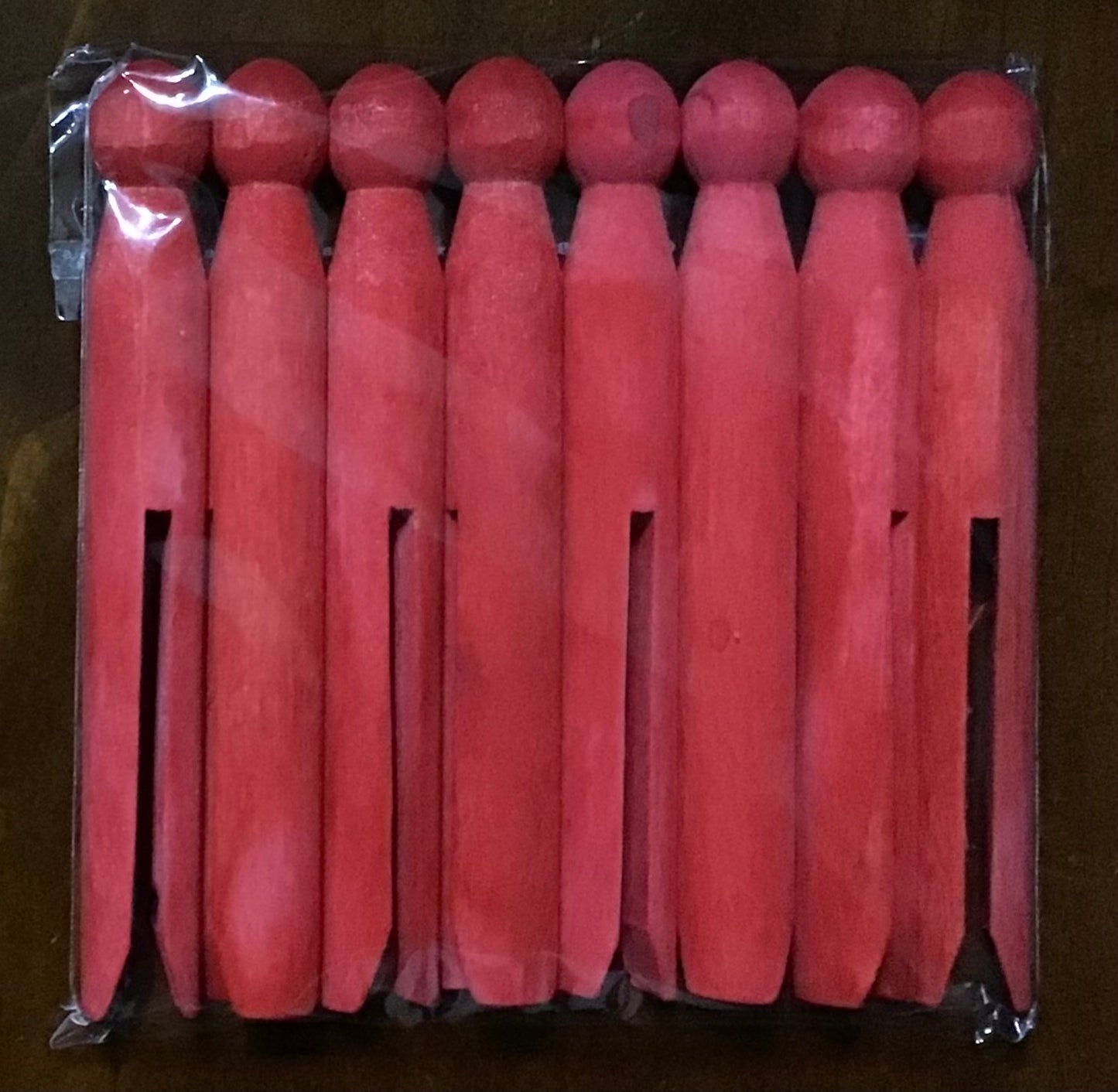 Wooden Dolly Pegs - Red - 8 pk