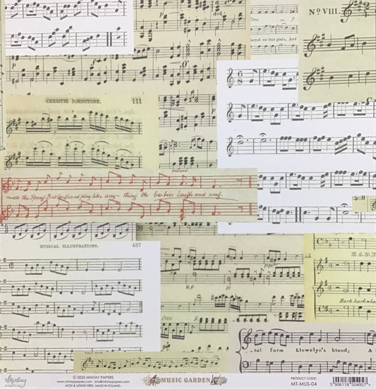 Mintay - Music Garden #2 - 1x Double sided sheet - 30.5x30.5cm