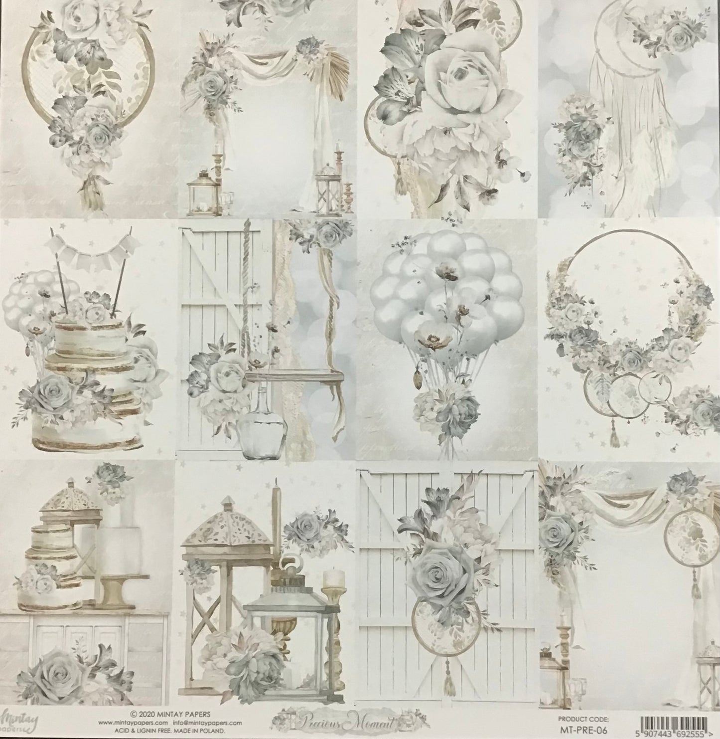 Mintay - Precious Moment - 1x Double sided sheet - 30.5x30.5cm