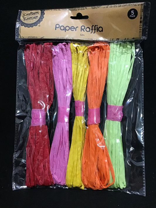 Paper Raffia Hanks - Pack #5 - Pack of 5