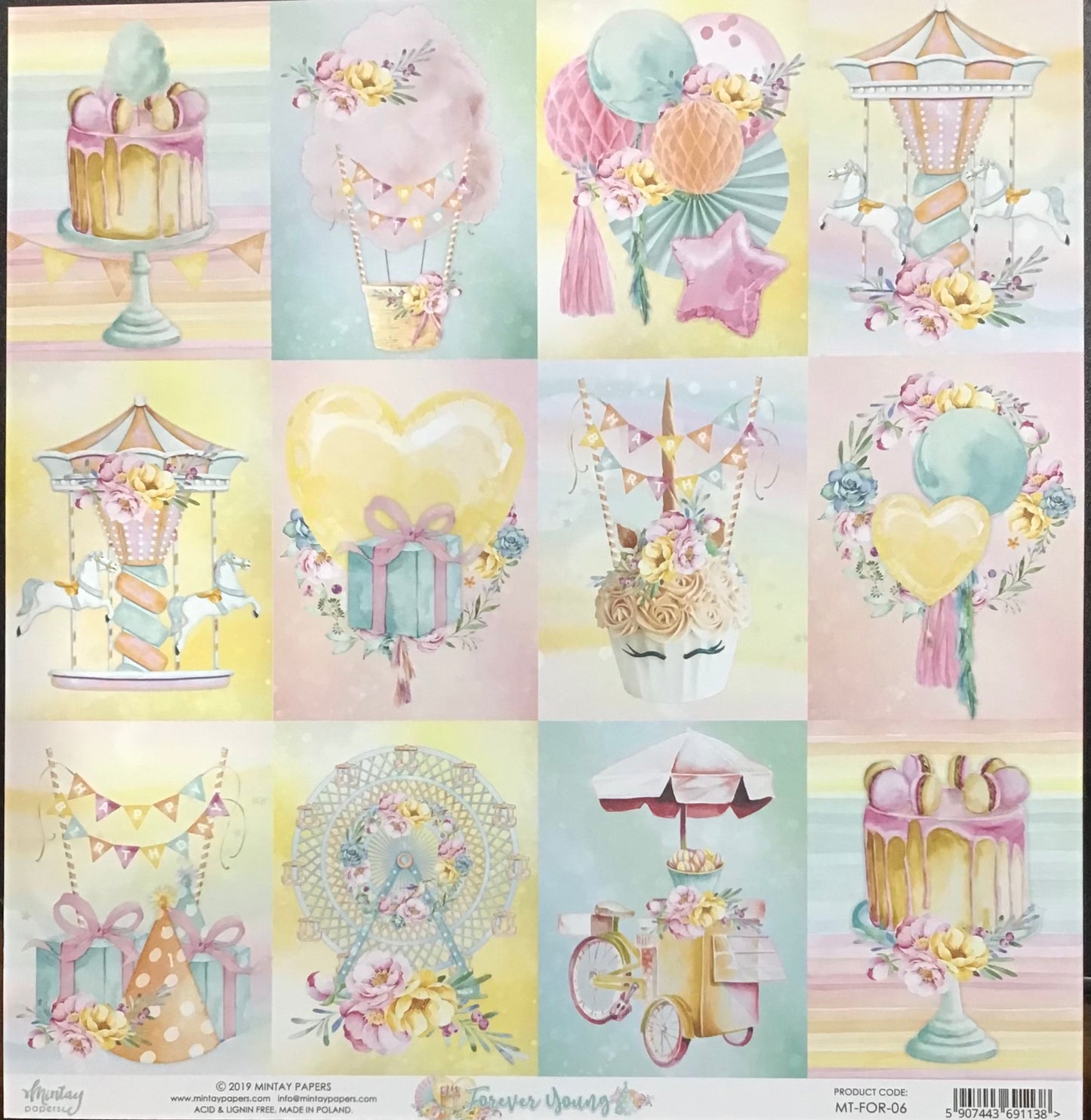 Mintay - Forever Young - 1x Double sided sheet - 30.5x30.5cm