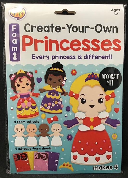 Create Your Own Foam Princesses - Peel and Stick - Makes 4