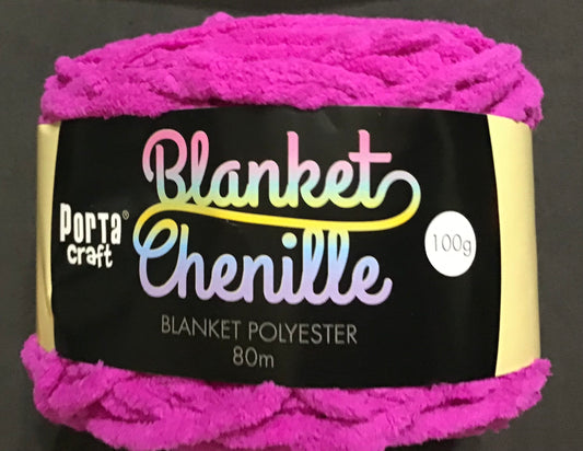 Blanket Chenille - Blanket Polyester Wool 80m - 100g - Solid Mulberry