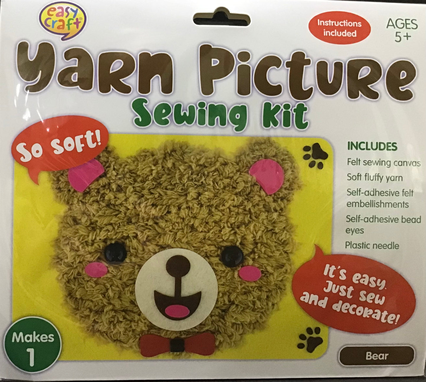 Yarn Picture Sewing Kit - Bear