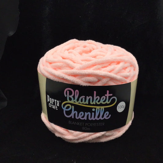 Blanket Chenille - Blanket Polyester Wool 80m - 100g - Solid Baby Pink