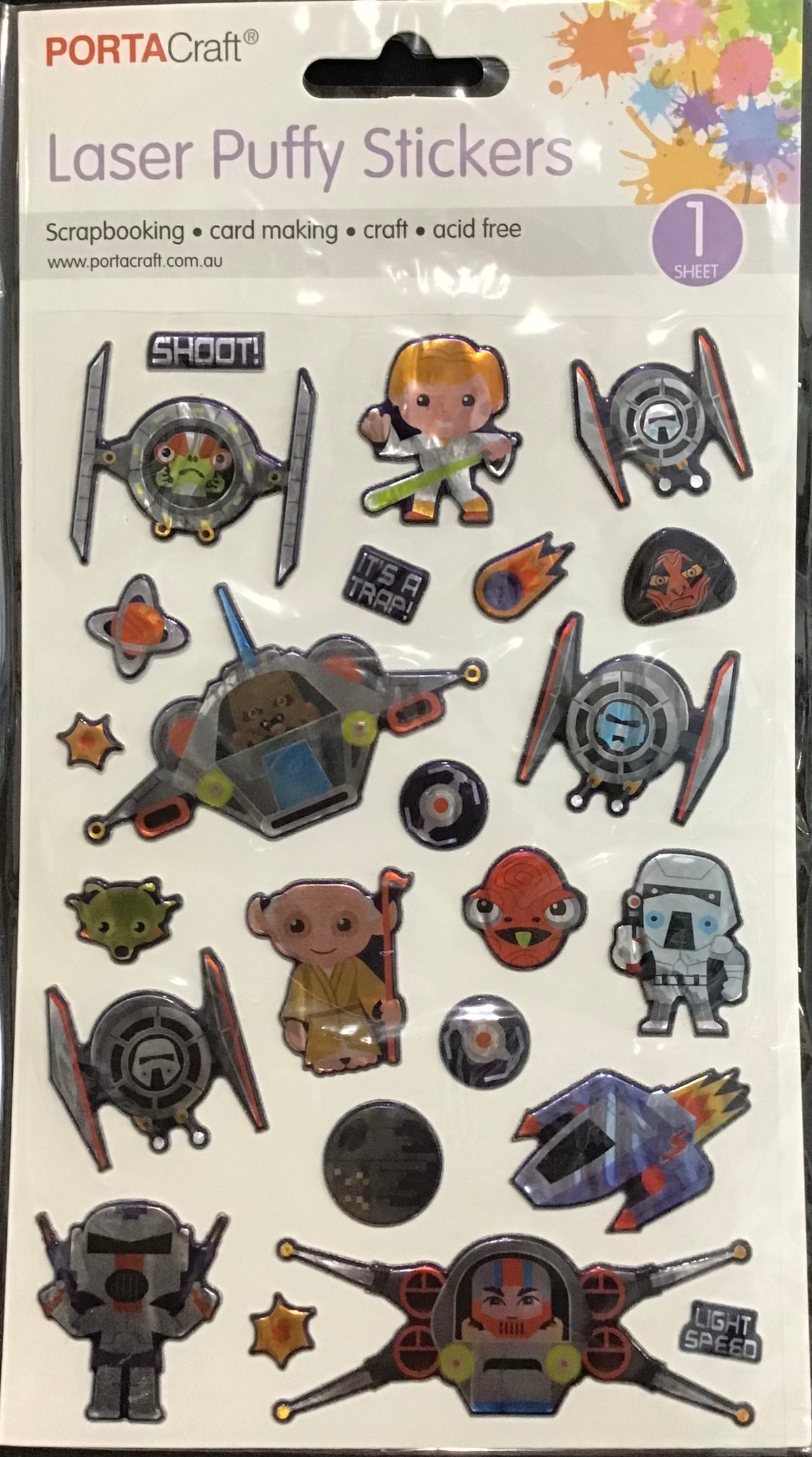 Puffy Stickers - Space Theme - 24pcs