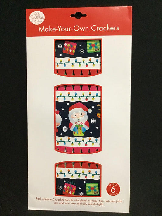 Christmas DIY Cracker Bon Bons - Santa/Reindeer Theme  - 6 per pk