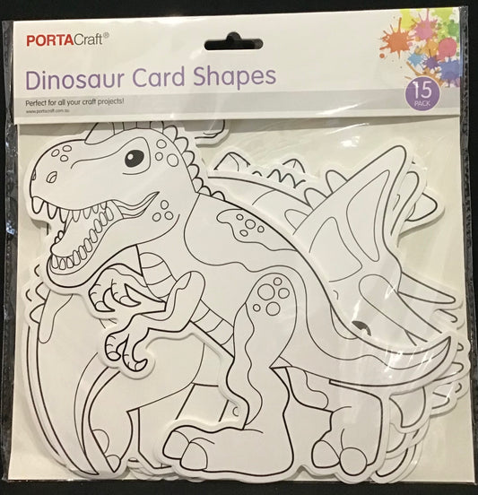 Dinosaur Card Shapes - 15 pack