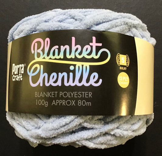 Blanket Chenille - Blanket Polyester Wool 80m - 100g - Solid Rain Cloud