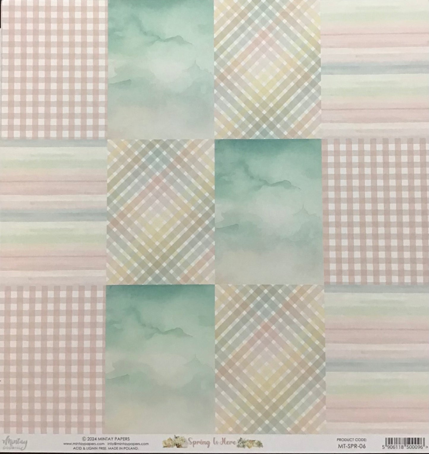 Mintay - Spring is Here - 1x Double sided sheet - 30.5x30.5cm