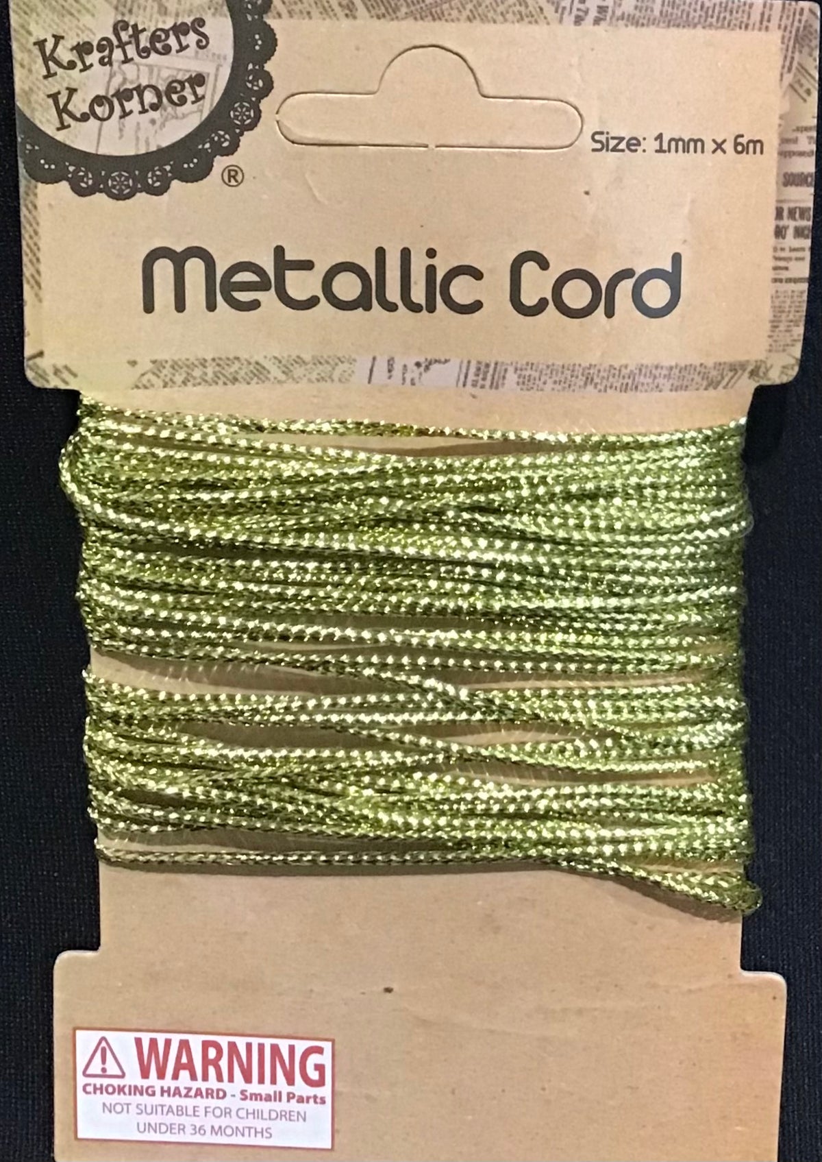 Metallic Cord - Gold - 1mm x 6m