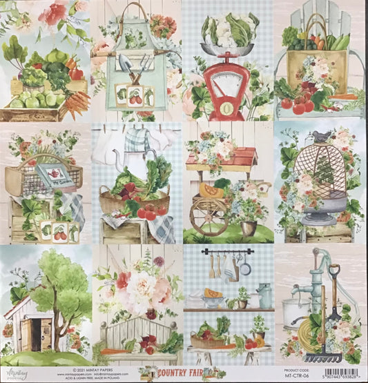 Mintay - Country Fair - 1x Double sided sheet - 30.5x30.5cm