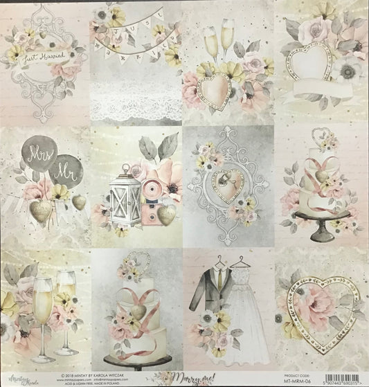 Mintay -Marry Me - 1x Double sided sheet - 30.5x30.5cmn