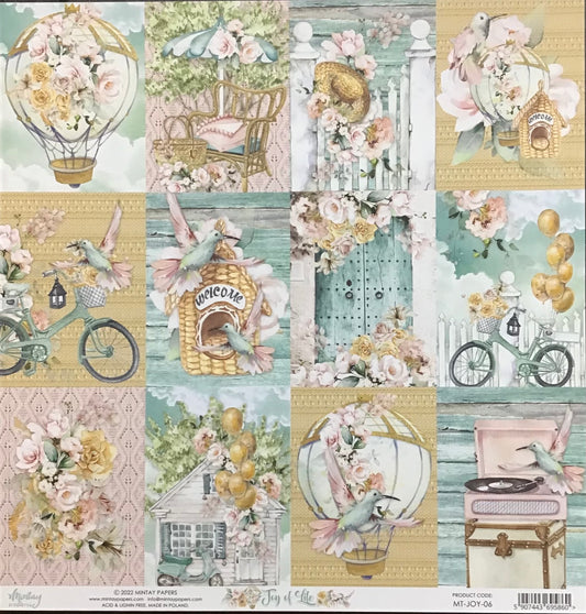Mintay - Joy of Life - 1x Double sided sheet - 30.5x30.5cm
