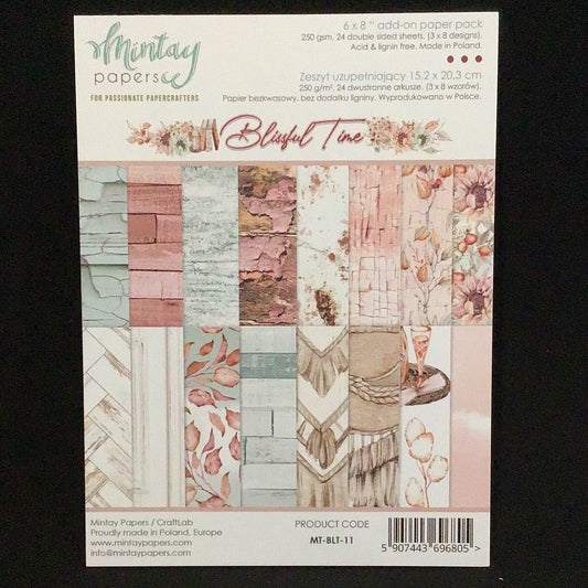 Blissful Times paper pad- 24x Double sided sheets - 15.2x20.4cm