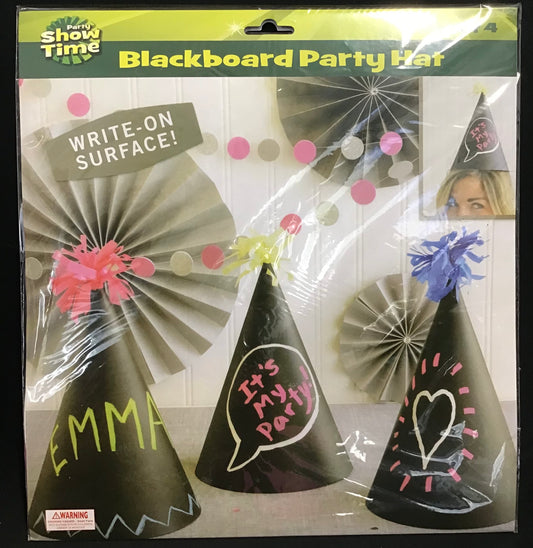 DIY Party Hats - Chalkboard - Pack of 4