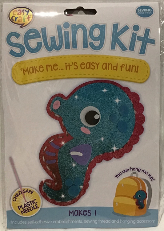 Sewing Kit - Seahorse - Plastic needle included