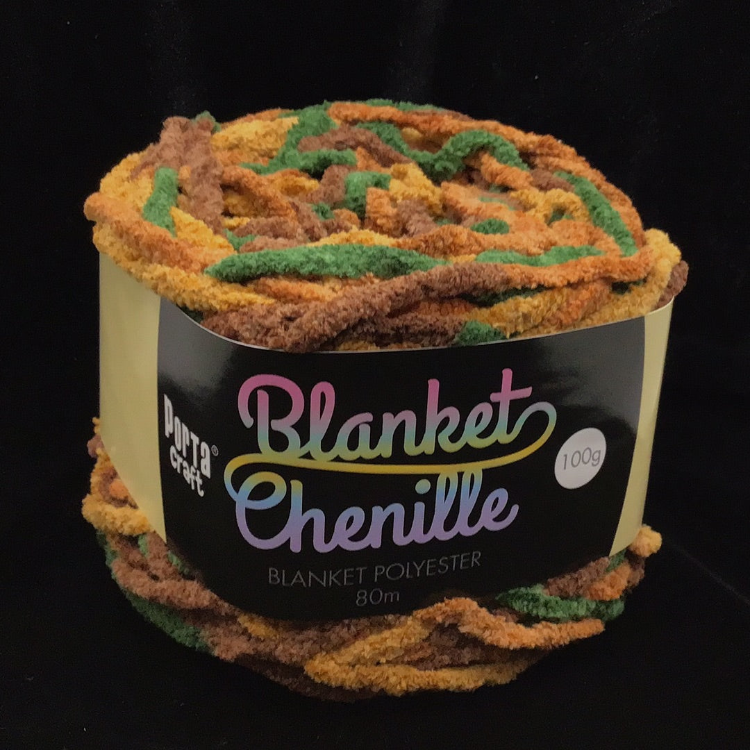 Blanket Chenille - Blanket Polyester Wool 80m - 100g - Multi Earth